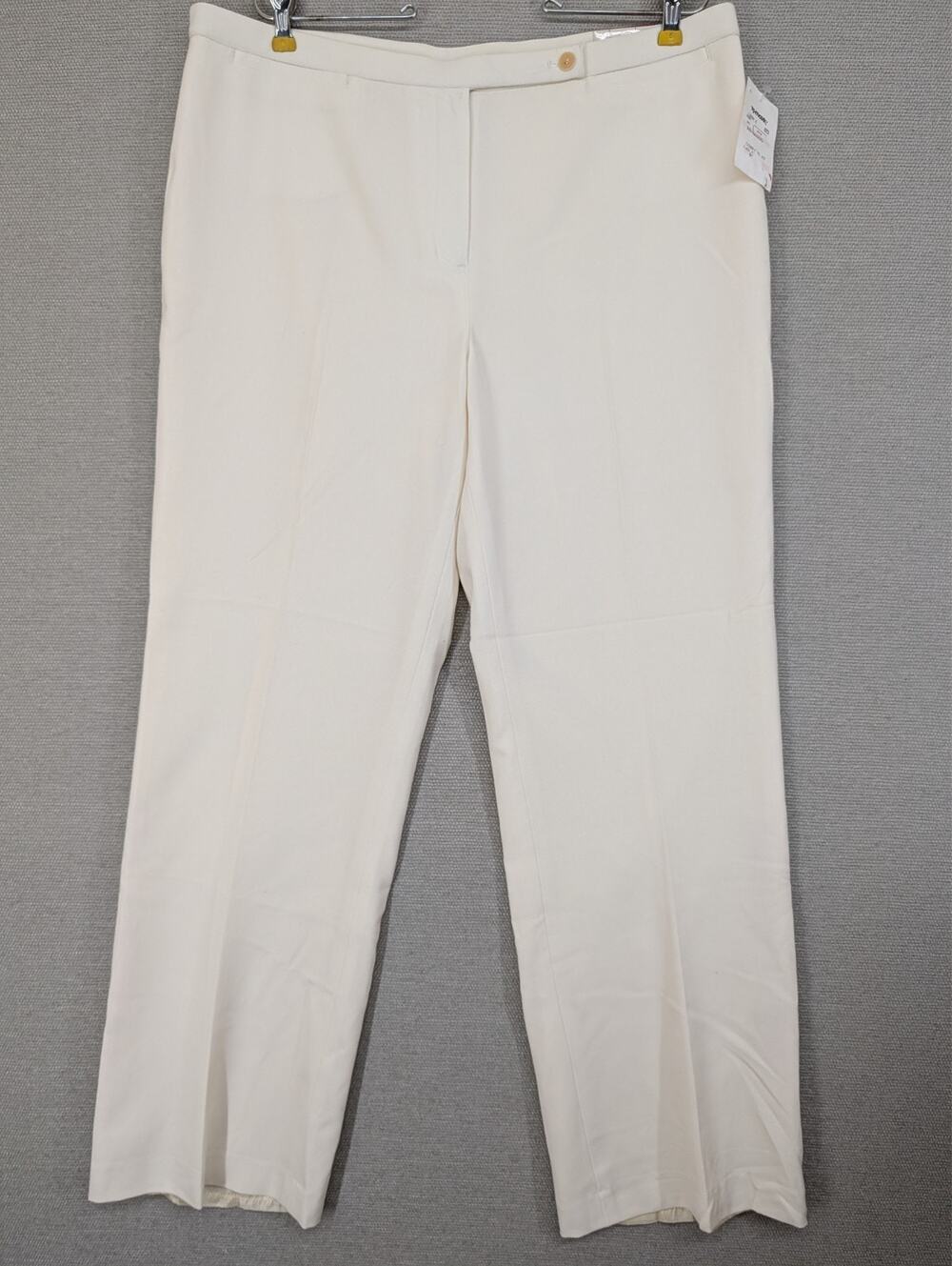 Focus 2000 Pants Size 16 Classic Fit Off White Stretch NWT -0226E156